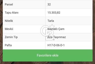 ÇANAKKALE MERKEZ  15.303 m² TARLA