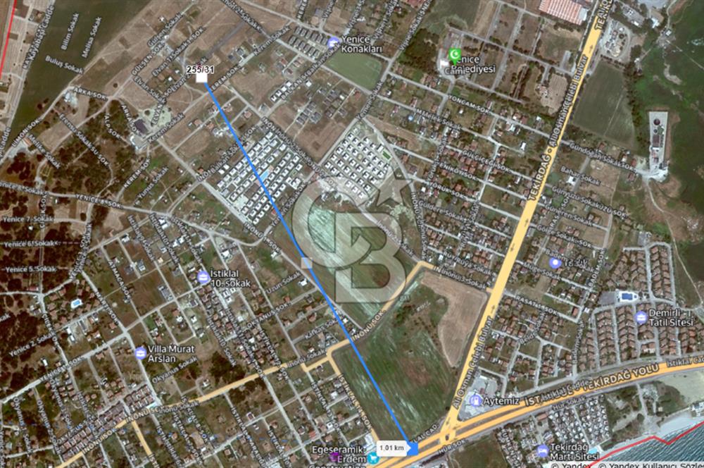 Tekirdağ ÇORLU YNİCE SATILK VİLLA İMARLİ ARSA