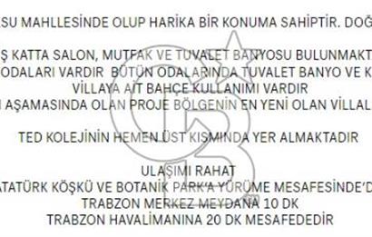 TRABZON SOĞUKSU'DA VADİ VE DENİZ MANZARALI SIFIR İKİZ VİLLALAR