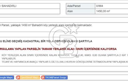 ÇAN BAHADIRLI KÖYÜNDE KÖY İÇİ İMARLI TARLA