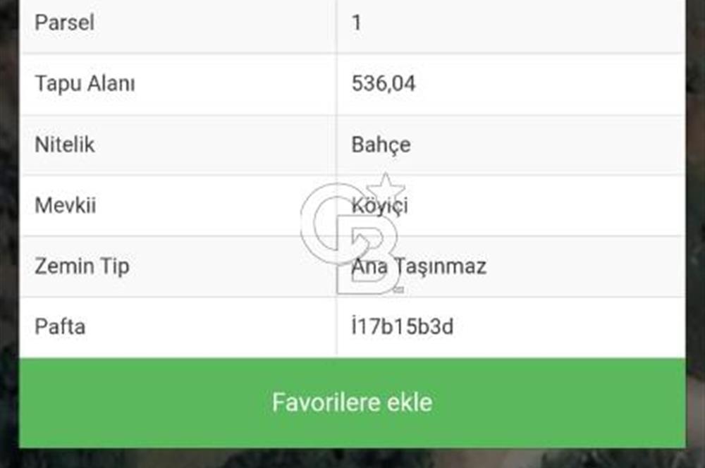 ÇANAKKALE ÇAN KIZILELMA KÖY İÇİ İMARLI BAHÇE