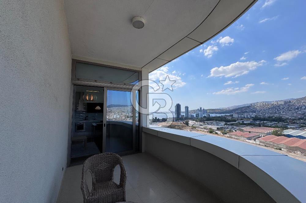 FOLKART TOWERS BALKONLU DENİZ MANZARALI SATILIK 1+1 EŞYALI