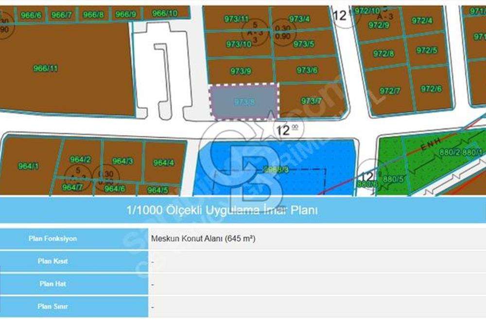 CB ENVOY'dan Yeşilyurt Mah. Köşe Parsel 1.129m2 İmarlı Arsa
