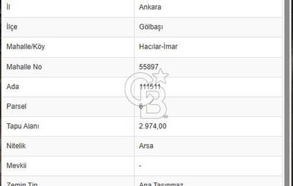 GÖLBAŞI HACILARDA 593 m²  HİSSELİ SATILIK ARSA  