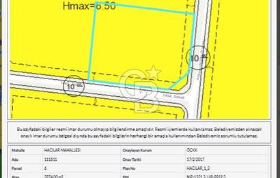 GÖLBAŞI HACILARDA 593 m²  HİSSELİ SATILIK ARSA  