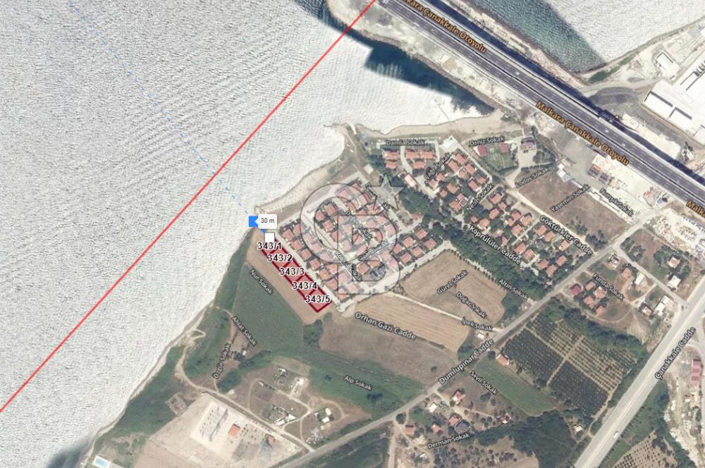 18 MART BOĞAZ KÖPRÜSÜNE 300 METRE 2.5 DÖNÜM İMARLI 5 PARSEL