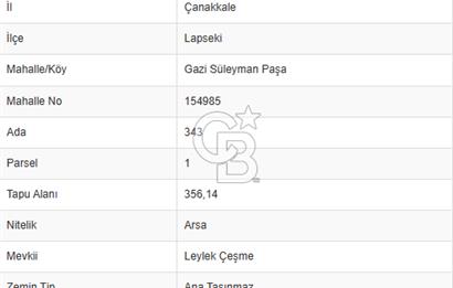18 MART BOĞAZ KÖPRÜSÜNE 300 METRE 2.5 DÖNÜM İMARLI 5 PARSEL