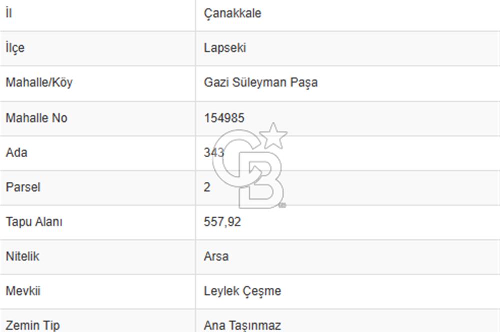 18 MART BOĞAZ KÖPRÜSÜNE 300 METRE 2.5 DÖNÜM İMARLI 5 PARSEL