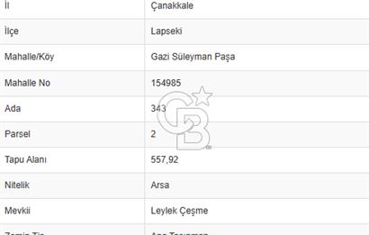18 MART BOĞAZ KÖPRÜSÜNE 300 METRE 2.5 DÖNÜM İMARLI 5 PARSEL
