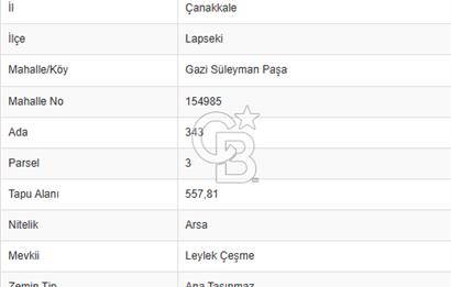 18 MART BOĞAZ KÖPRÜSÜNE 300 METRE 2.5 DÖNÜM İMARLI 5 PARSEL