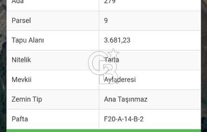 BİNKİLİC TA ASFALT ÜZERİ 247M2 SATILIK ARAZİ 