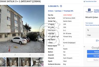 ESAT BALLIBABA SOKAK SATILIK 3 + 1 (MÜCAHIT ÇOBAN)
