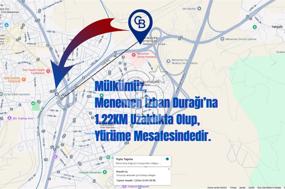 Menemen Devlet Hastanesi Karşısı Satılık Ferah 3+1 Daire