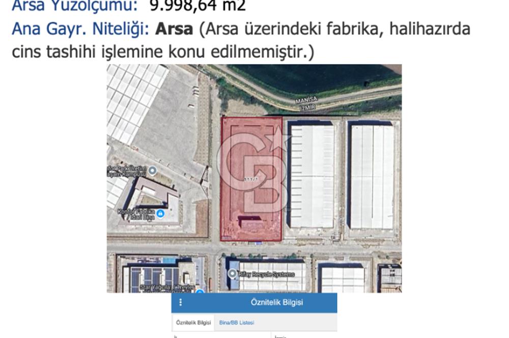İzmir, Kemalpaşa, Halilbeyli, BAYOSB - Bağyurdu OSB, Kiralık 6.405 m2 Fabrika ve 9.998 m2 Arsa