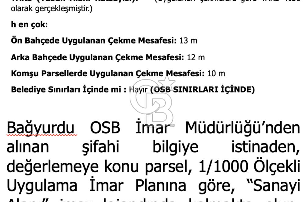 İzmir, Kemalpaşa, Halilbeyli, BAYOSB - Bağyurdu OSB, Kiralık 6.405 m2 Fabrika ve 9.998 m2 Arsa