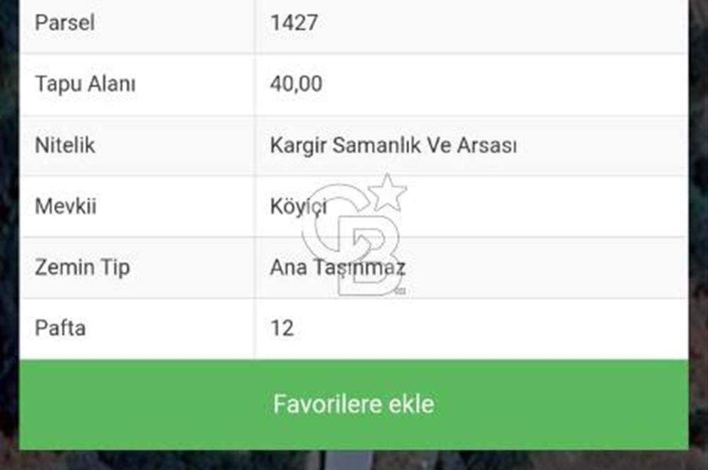 ÇANAKKALE ÇAN YAYKIN KÖYÜNDE SATILIK 40 M2 KARGİR SAMANLIK ,ARSA