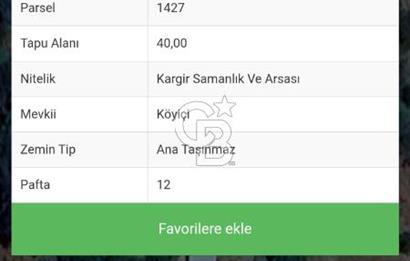 ÇANAKKALE ÇAN YAYKIN KÖYÜNDE SATILIK 40 M2 KARGİR SAMANLIK ,ARSA