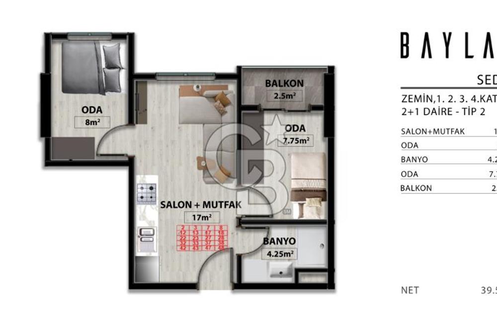 GÖRÜKLE DUMLUPINAR MAHALLESİ'NDE SATILIK SIFIR DAİRE