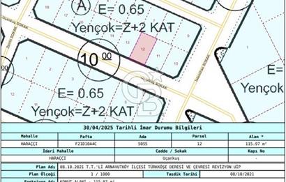 SATILIK ARNAVUTKÖY BÖLGESİNDE İMARLI İFRAZLI ARSA TEK TAPU