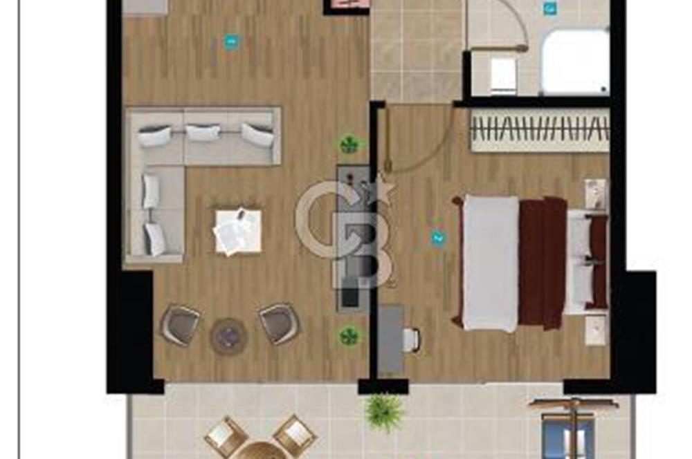 İzmir Konak Merkez Yaşam Konak Sitesi Kiralık 1+1 70 m² Daire
