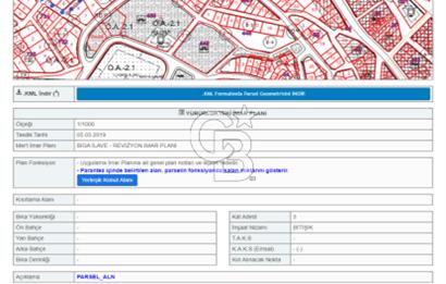 ÇANAKKALE BİGA MERKEZDE SATILIK 3 KAT İMARLI 106 M2 ARSA