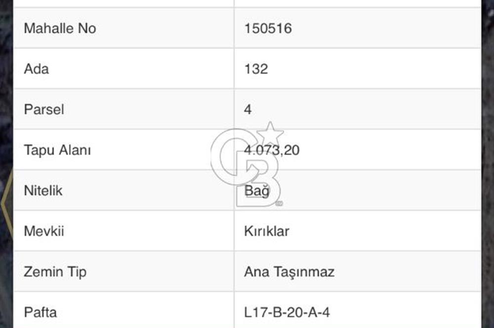 Karabaglar Kavacik 4073m2 Bag