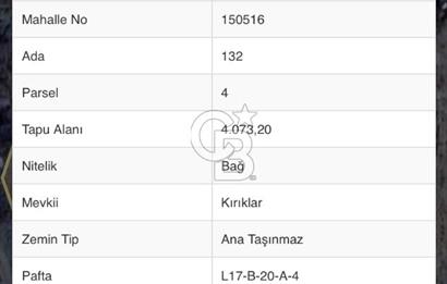 Karabaglar Kavacik 4073m2 Bag