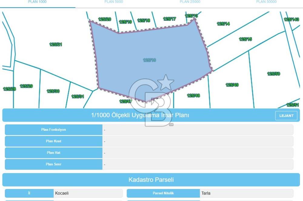 KARAMÜRSEL KIZDERBENT'TE 7705 M2 SATILIK TARLA