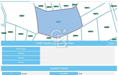 KARAMÜRSEL KIZDERBENT'TE 7705 M2 SATILIK TARLA