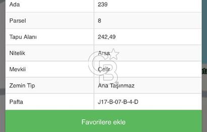 BALIKESİR GÖMEÇ TE DENİZE SIFIR SATILIK 242 M2 ARSA