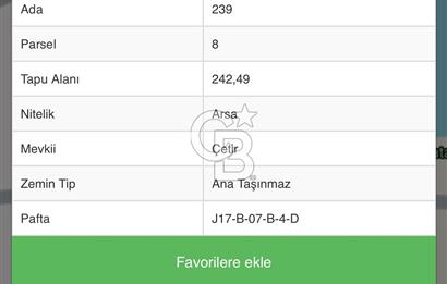 BALIKESİR GÖMEÇ TE DENİZE SIFIR SATILIK 242 M2 ARSA