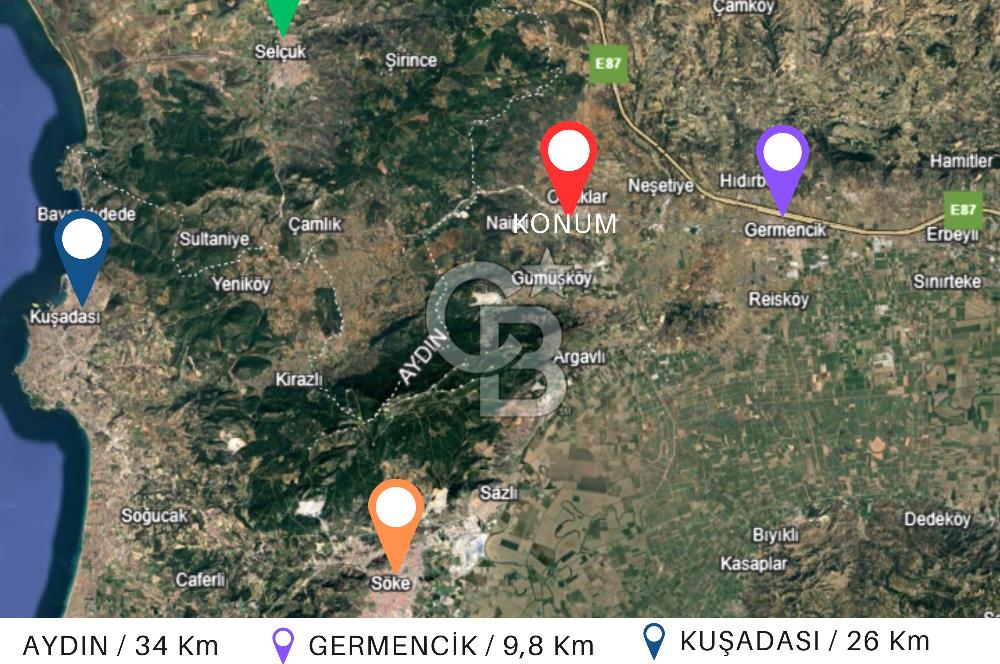 Aydın Germencik Ortaklar Mahallesinde Satılık İmarlı Arsa