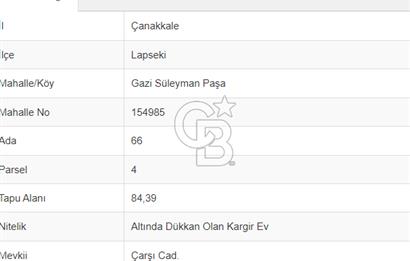 ÇANAKKALE / LAPSEKİ/ MERKEZ KİRLIK İŞYERİ