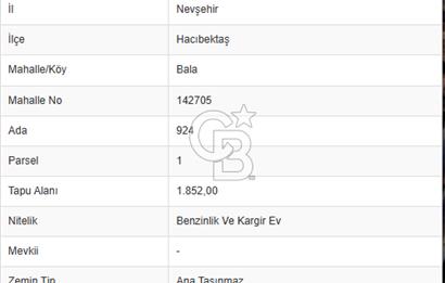 Nevşehir Hacıbektaş'ta Satılık Ruhsatlı Akaryakıt İstasyonu