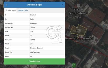 Tarihi Yarımada’da Üzerinde Otel Olan %52 Arsa Hissesi – Sınırlı Fırsat!
