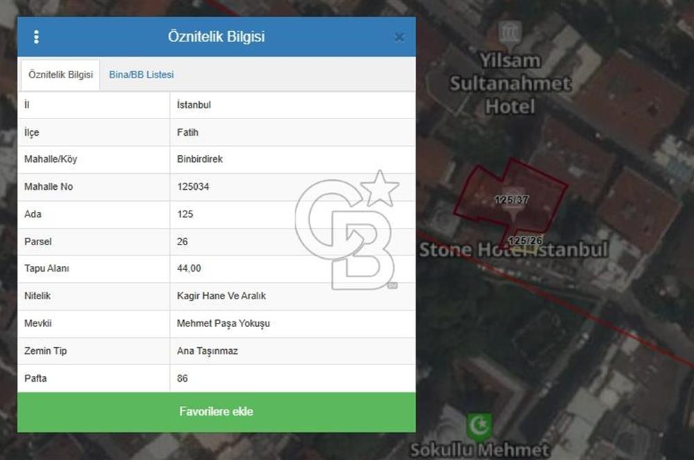 Tarihi Yarımada’da Üzerinde Otel Olan %52 Arsa Hissesi – Sınırlı Fırsat!