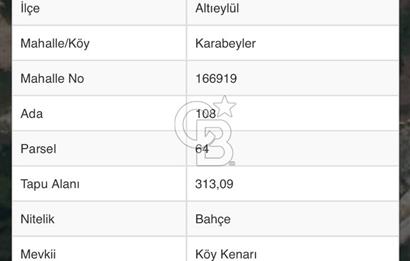 Balıkesir Altıeylül Karabeyler Köyü’nde Satılık Bahçe