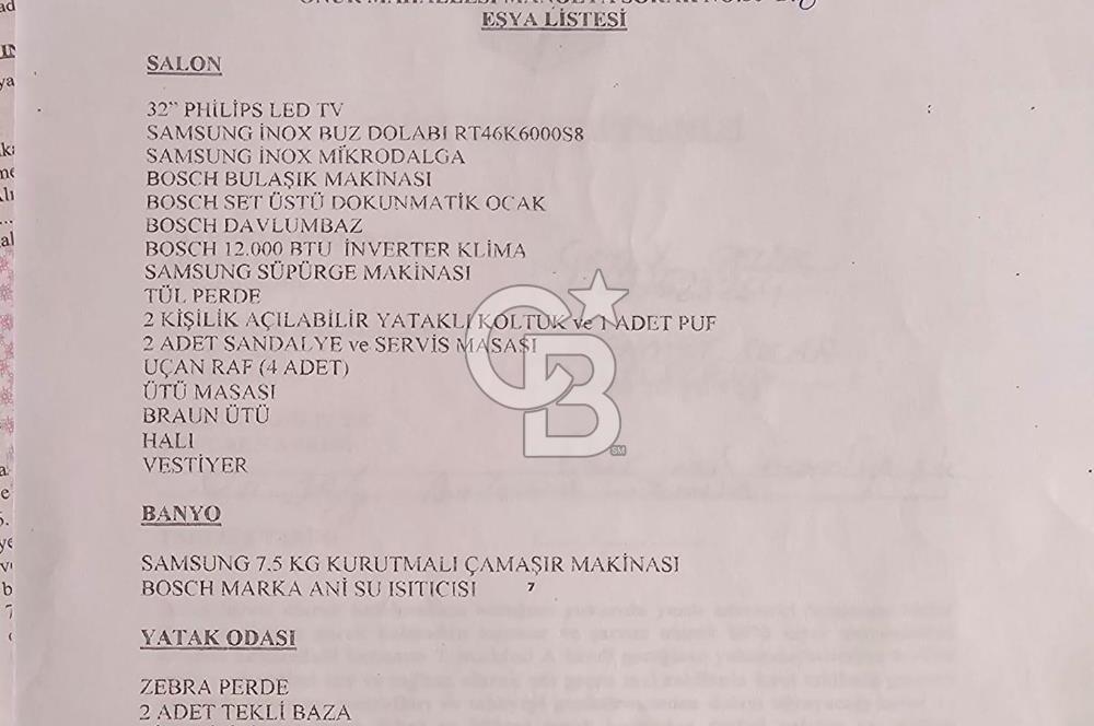 BALÇOVA ONUR MAH EKONOMİ ÜNİ 850METRE FULL LÜKS EŞYALI DAİRE