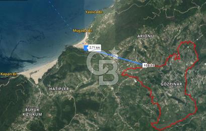 Bartın Mugada Plajına 2.5 km uzaklıkta tek tapu tarla