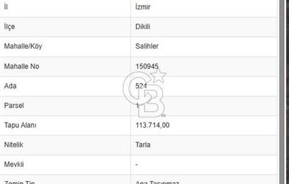 İZMİR DİKİLİ SALİHLERDE SATILIK 500 M² ARSA 