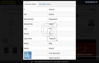 ÇUBUK GÖKÇEDERE MÜSTAKİL TAPULU 1/5000 İÇİNDE 1.345 MT ARAZİ