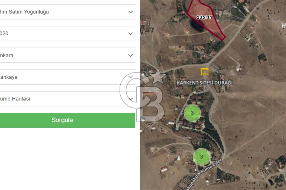 ELMADAĞ KAYAK MERKEZİ ETEKLERİNDE/YAKUPABDAL MH/YATIRIMLIK 1375 M2 FIRSAT TARLA