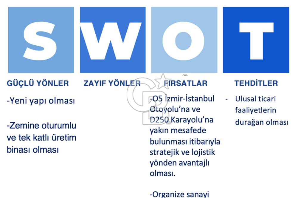 İzmir, Kemalpaşa, Halilbeyli, BAYOSB - Bağyurdu OSB, Kiralık 3.605 m2 Fabrika ve 5.000 m2 Arsa