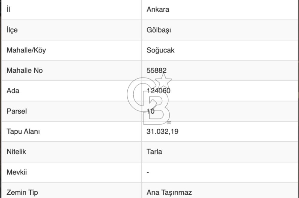 ANKARA GÖLBAŞI SOĞULCAK'TA KÖYE YAKIN TARLA FIRSATI