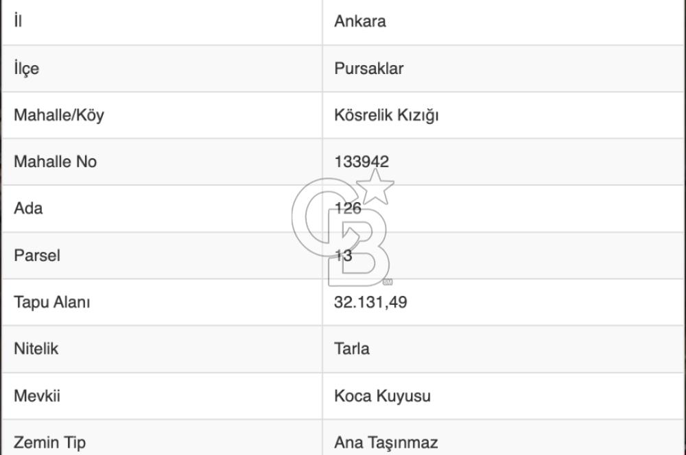 PURSAKLAR KÖSRELİK KIZIĞI KOOPERATİF HİSSESİ SATILIK