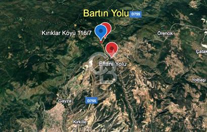 SATILIK Safranbolu Kırıklar Köyü, Bartın Yolu Üzeri Bahçe/Tarla