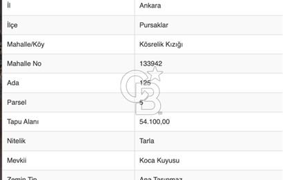 PURSAKLAR KÖSRELİK KIZIĞI KOOPERATİF HİSSESİ SATILIK