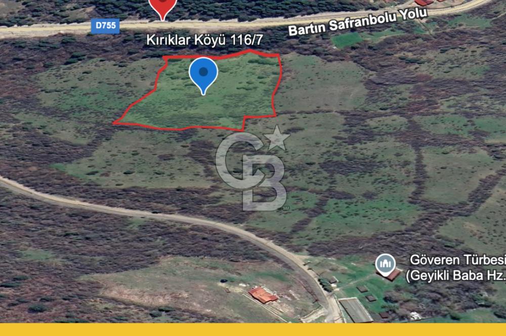 SATILIK Safranbolu Kırıklar Köyü, Bartın Yolu Üzeri Bahçe/Tarla