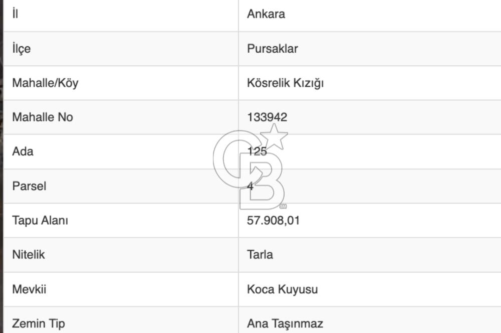 PURSAKLAR KÖSRELİK KIZIĞI KOOPERATİF HİSSESİ SATILIK