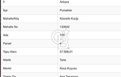 PURSAKLAR KÖSRELİK KIZIĞI KOOPERATİF HİSSESİ SATILIK